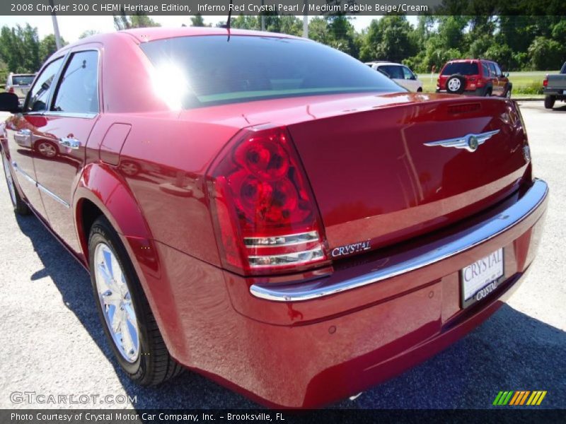 Inferno Red Crystal Pearl / Medium Pebble Beige/Cream 2008 Chrysler 300 C HEMI Heritage Edition