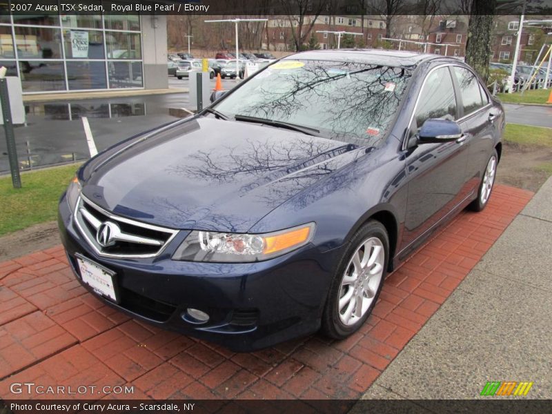 Royal Blue Pearl / Ebony 2007 Acura TSX Sedan