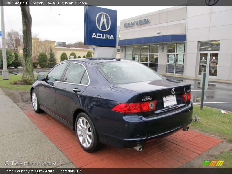 Royal Blue Pearl / Ebony 2007 Acura TSX Sedan