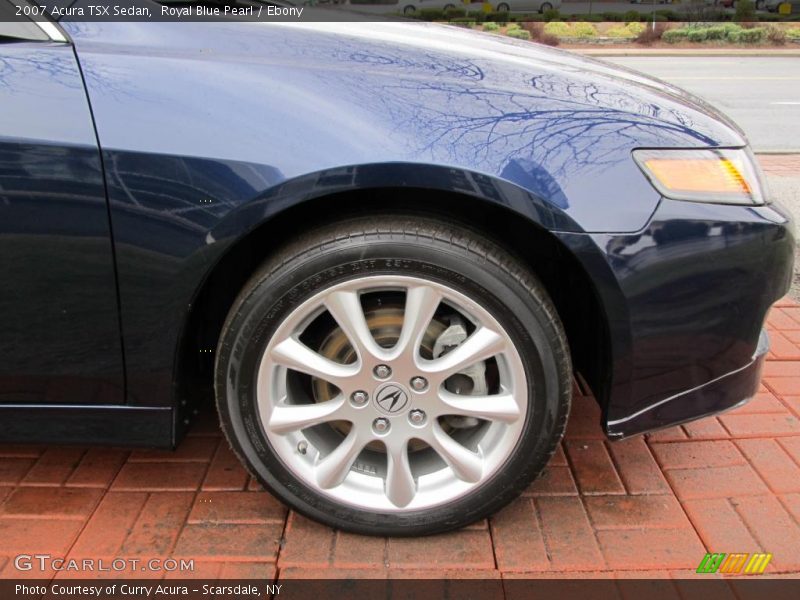 Royal Blue Pearl / Ebony 2007 Acura TSX Sedan