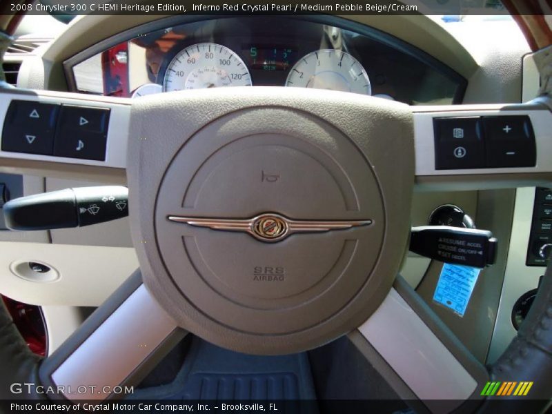 Inferno Red Crystal Pearl / Medium Pebble Beige/Cream 2008 Chrysler 300 C HEMI Heritage Edition