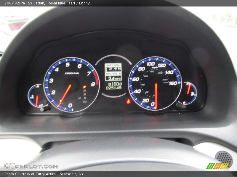 Royal Blue Pearl / Ebony 2007 Acura TSX Sedan