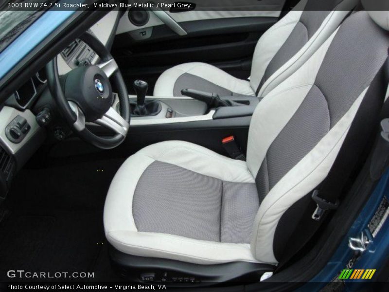 Maldives Blue Metallic / Pearl Grey 2003 BMW Z4 2.5i Roadster