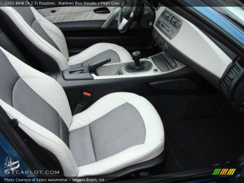 Maldives Blue Metallic / Pearl Grey 2003 BMW Z4 2.5i Roadster