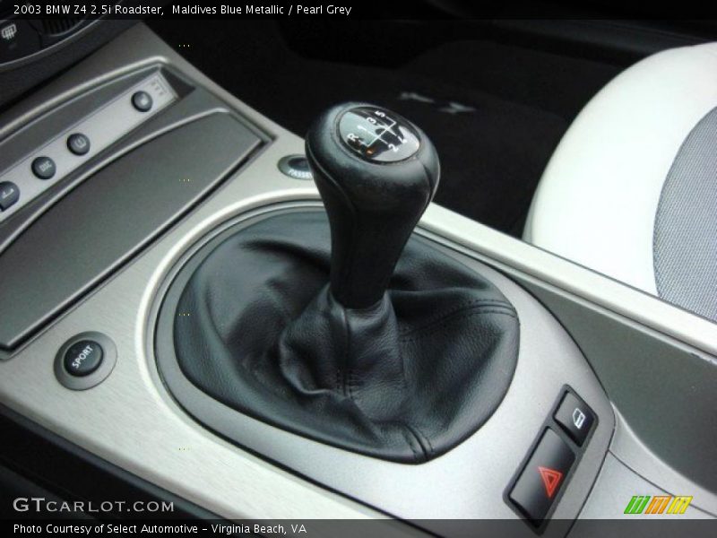 Maldives Blue Metallic / Pearl Grey 2003 BMW Z4 2.5i Roadster