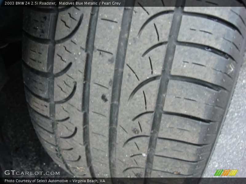Maldives Blue Metallic / Pearl Grey 2003 BMW Z4 2.5i Roadster