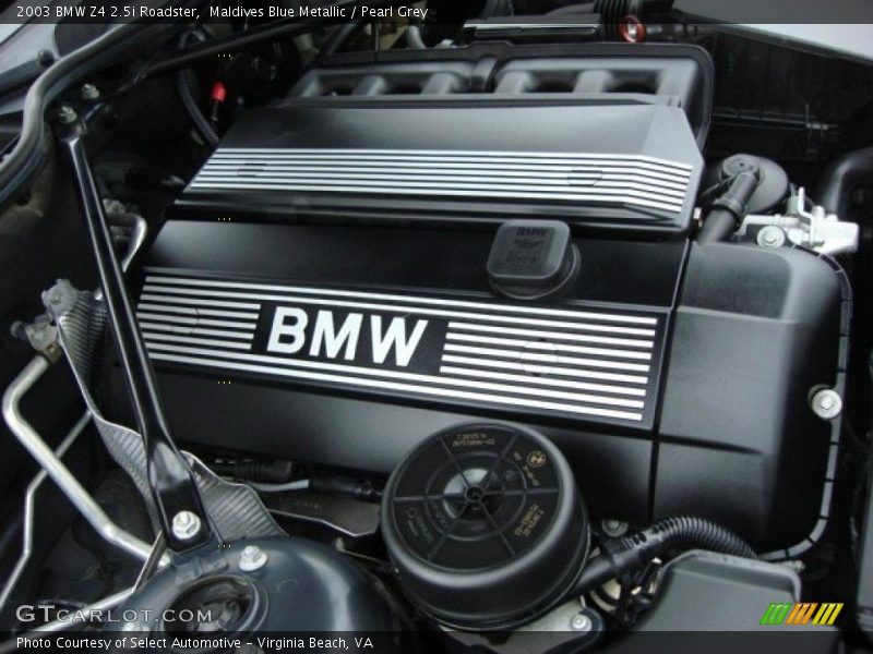 Maldives Blue Metallic / Pearl Grey 2003 BMW Z4 2.5i Roadster