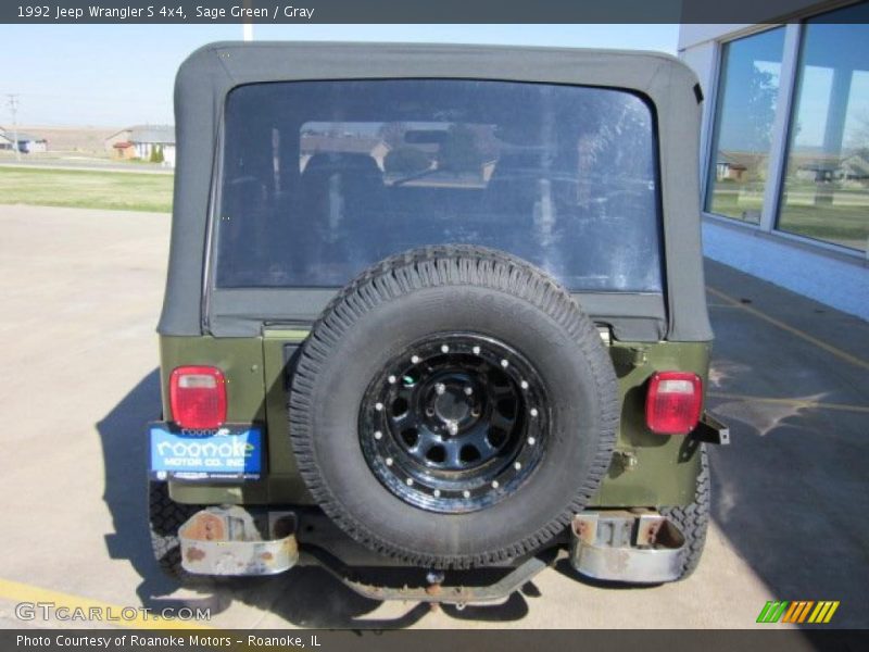 Sage Green / Gray 1992 Jeep Wrangler S 4x4