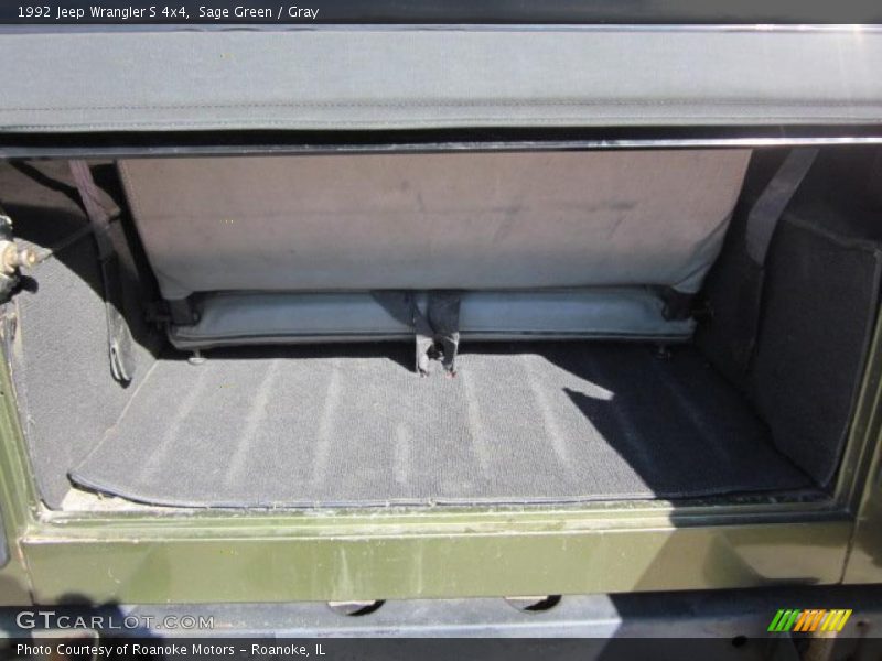 Sage Green / Gray 1992 Jeep Wrangler S 4x4