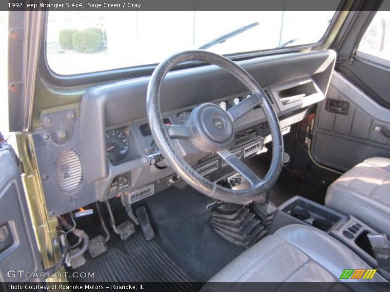 Sage Green / Gray 1992 Jeep Wrangler S 4x4