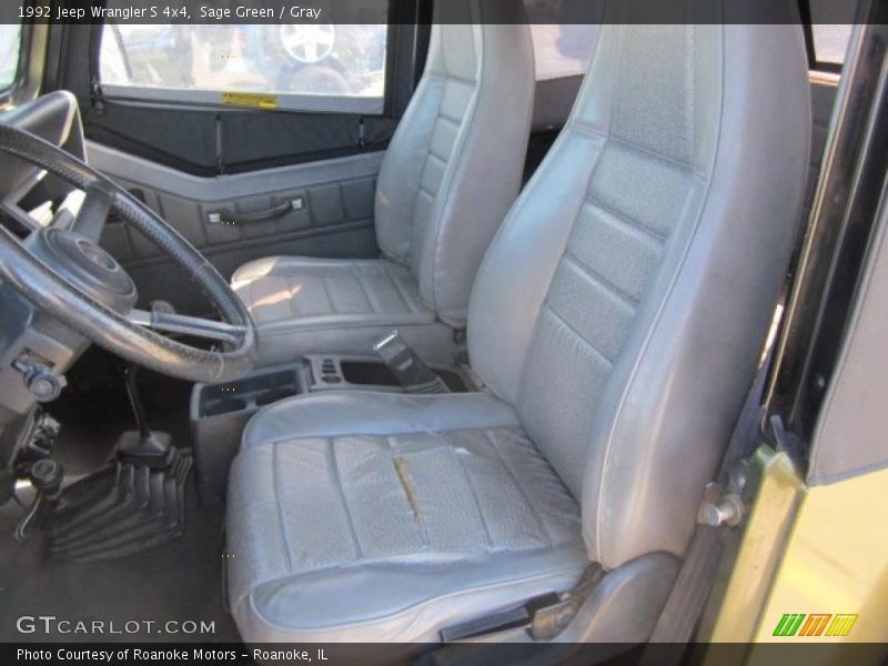 Sage Green / Gray 1992 Jeep Wrangler S 4x4