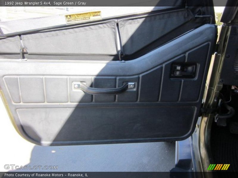 Sage Green / Gray 1992 Jeep Wrangler S 4x4