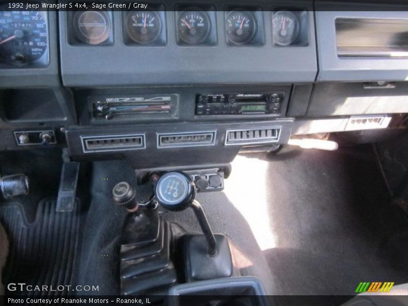 Sage Green / Gray 1992 Jeep Wrangler S 4x4