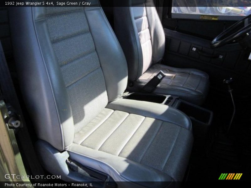 Sage Green / Gray 1992 Jeep Wrangler S 4x4