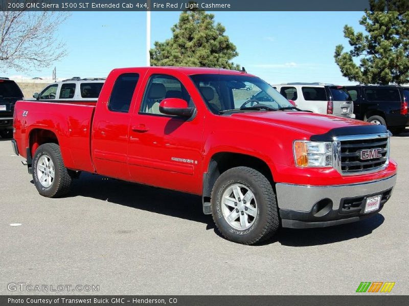 Fire Red / Light Cashmere 2008 GMC Sierra 1500 SLT Extended Cab 4x4