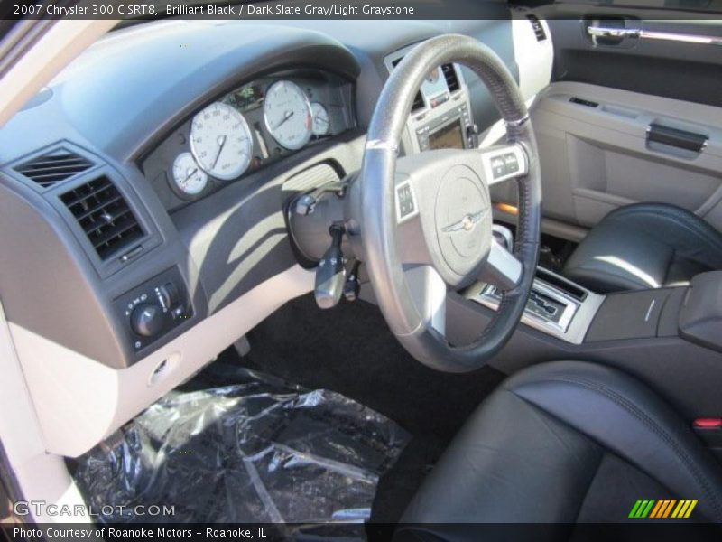 Brilliant Black / Dark Slate Gray/Light Graystone 2007 Chrysler 300 C SRT8