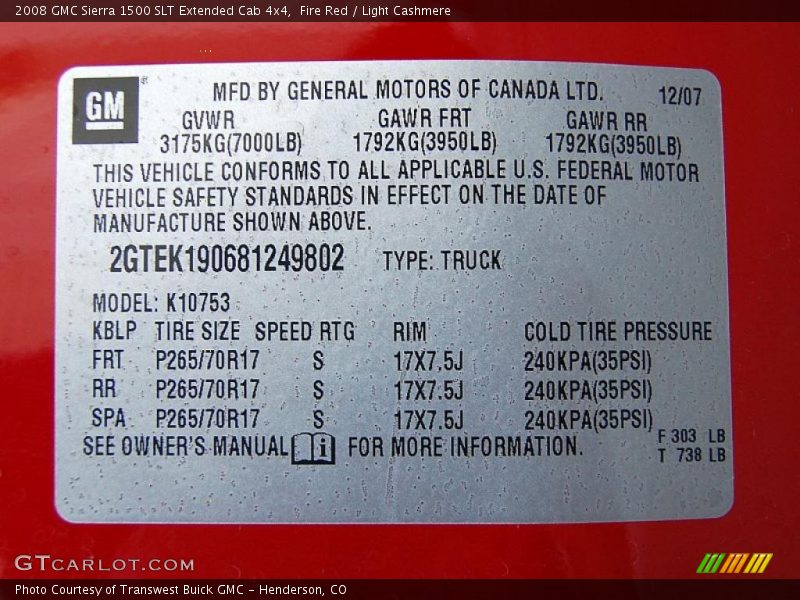 Fire Red / Light Cashmere 2008 GMC Sierra 1500 SLT Extended Cab 4x4