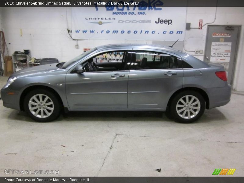 Silver Steel Metallic / Dark Slate Gray 2010 Chrysler Sebring Limited Sedan
