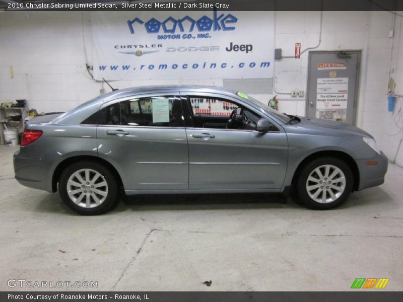 Silver Steel Metallic / Dark Slate Gray 2010 Chrysler Sebring Limited Sedan