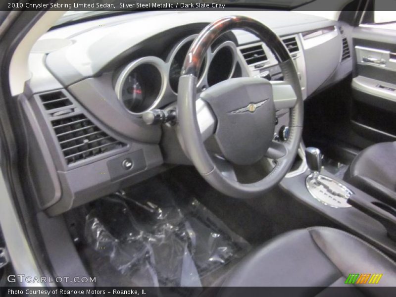 Silver Steel Metallic / Dark Slate Gray 2010 Chrysler Sebring Limited Sedan
