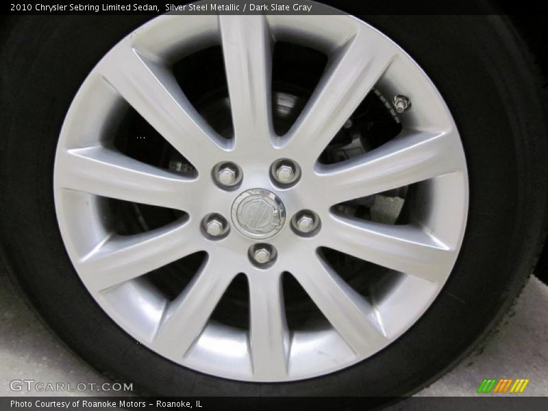 Silver Steel Metallic / Dark Slate Gray 2010 Chrysler Sebring Limited Sedan