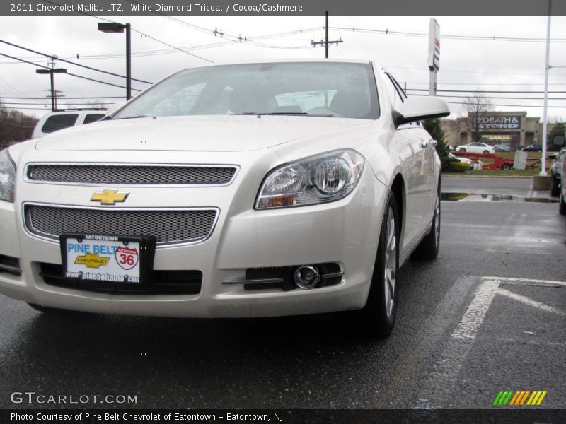 White Diamond Tricoat / Cocoa/Cashmere 2011 Chevrolet Malibu LTZ