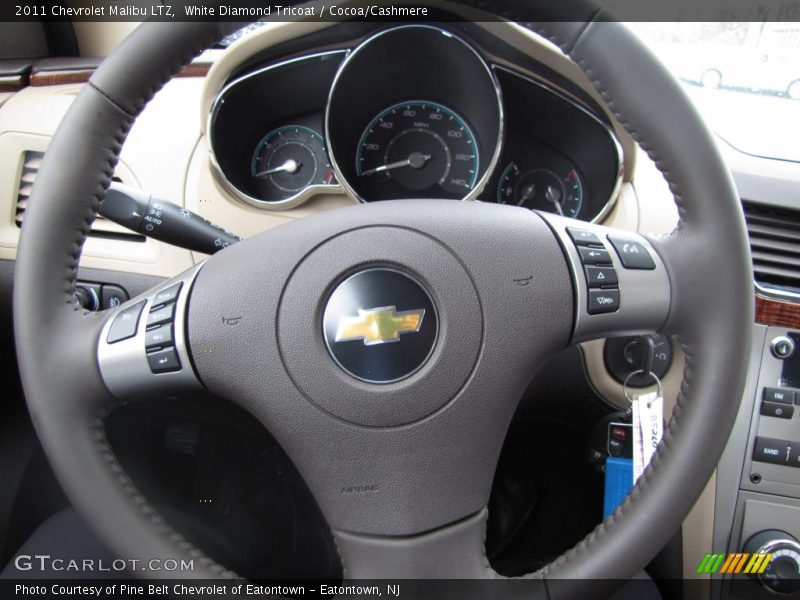 White Diamond Tricoat / Cocoa/Cashmere 2011 Chevrolet Malibu LTZ