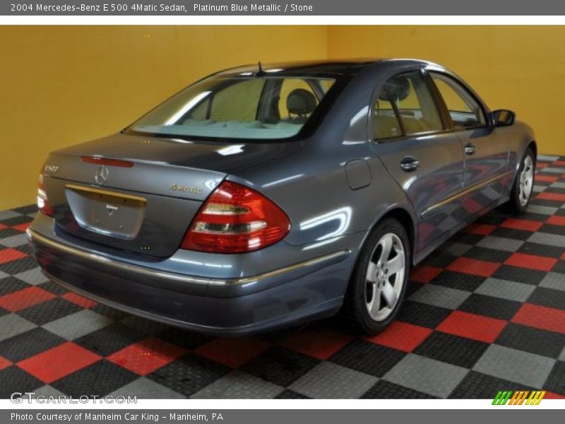 Platinum Blue Metallic / Stone 2004 Mercedes-Benz E 500 4Matic Sedan