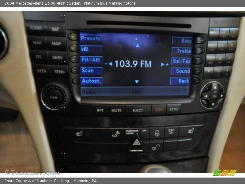 Platinum Blue Metallic / Stone 2004 Mercedes-Benz E 500 4Matic Sedan