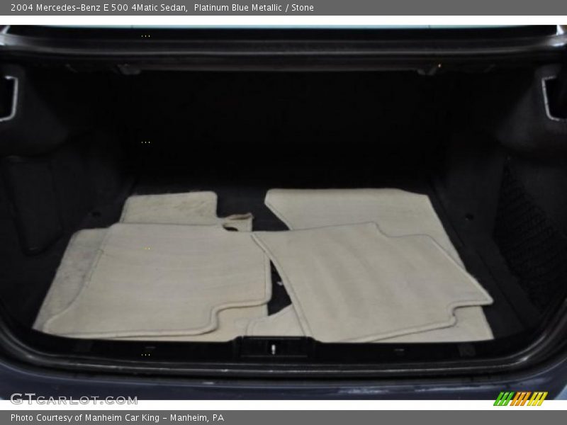 Platinum Blue Metallic / Stone 2004 Mercedes-Benz E 500 4Matic Sedan