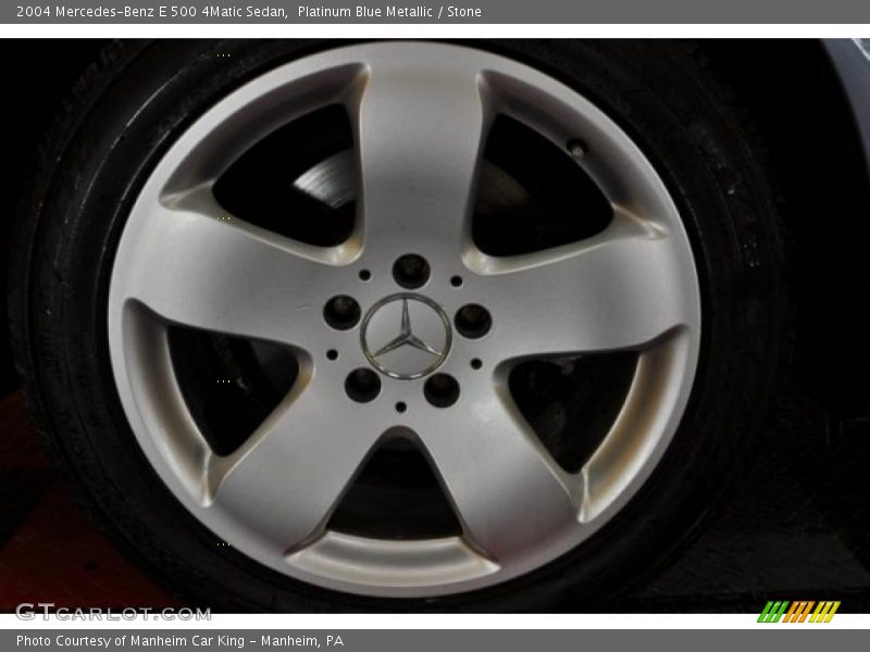 Platinum Blue Metallic / Stone 2004 Mercedes-Benz E 500 4Matic Sedan
