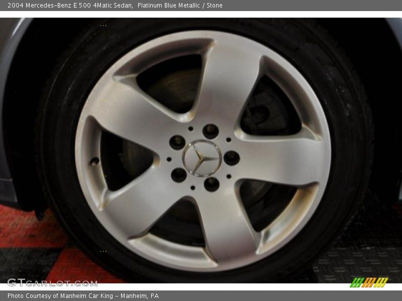 Platinum Blue Metallic / Stone 2004 Mercedes-Benz E 500 4Matic Sedan