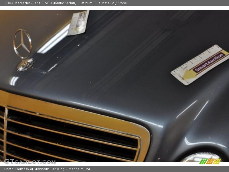 Platinum Blue Metallic / Stone 2004 Mercedes-Benz E 500 4Matic Sedan