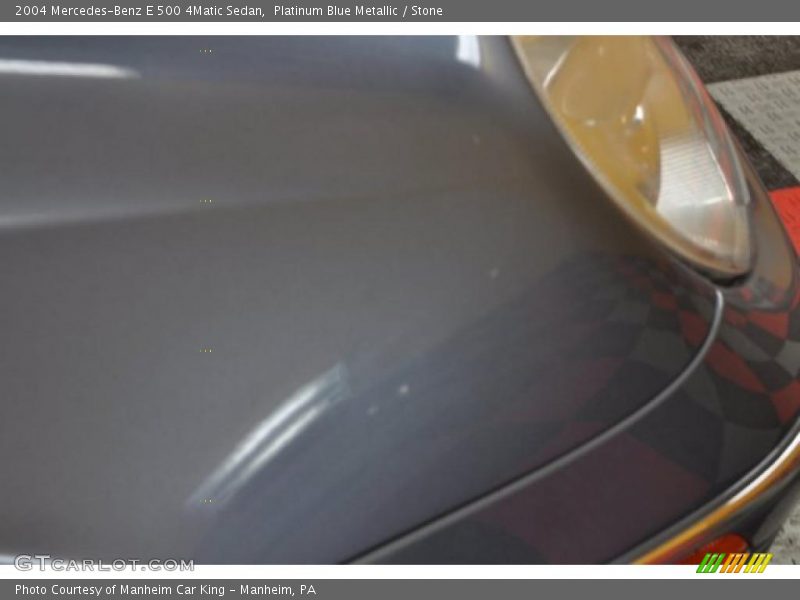 Platinum Blue Metallic / Stone 2004 Mercedes-Benz E 500 4Matic Sedan