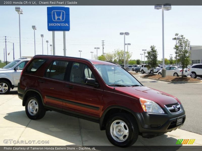 Chianti Red Pearl / Saddle 2003 Honda CR-V LX