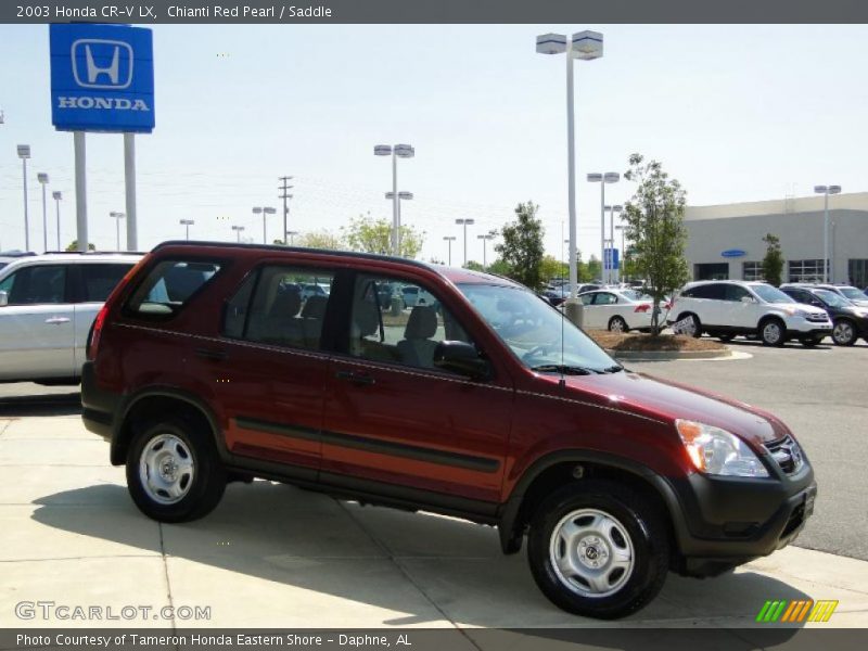 Chianti Red Pearl / Saddle 2003 Honda CR-V LX