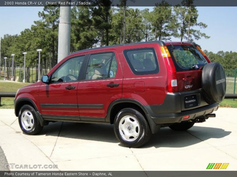 Chianti Red Pearl / Saddle 2003 Honda CR-V LX