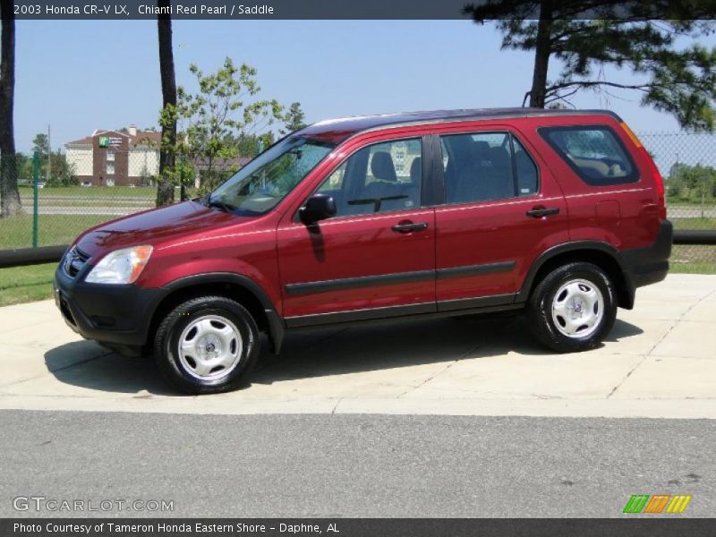 Chianti Red Pearl / Saddle 2003 Honda CR-V LX