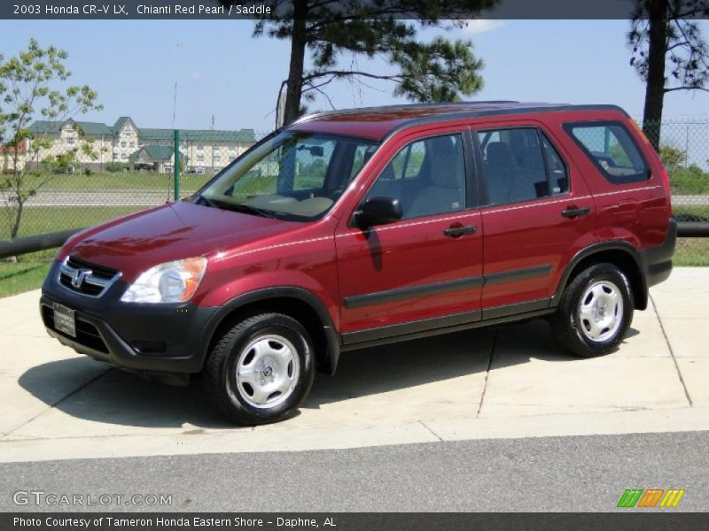 Chianti Red Pearl / Saddle 2003 Honda CR-V LX