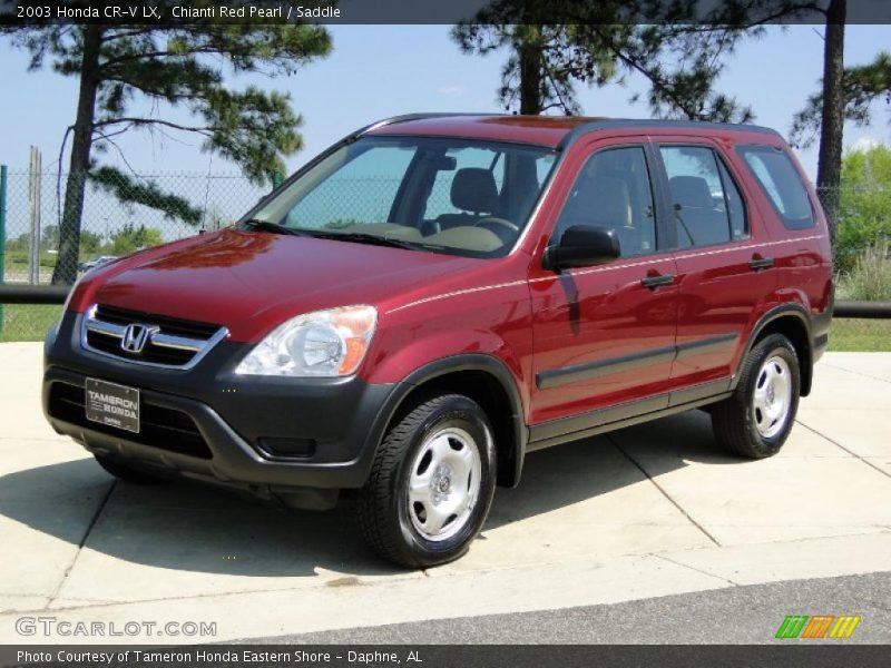 Chianti Red Pearl / Saddle 2003 Honda CR-V LX