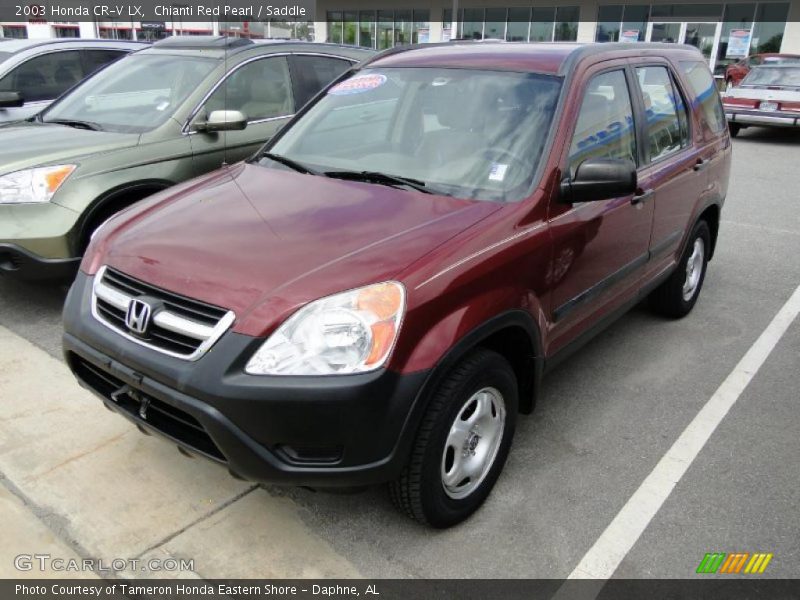 Chianti Red Pearl / Saddle 2003 Honda CR-V LX