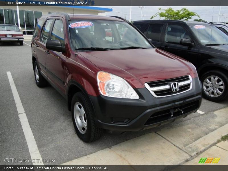 Chianti Red Pearl / Saddle 2003 Honda CR-V LX