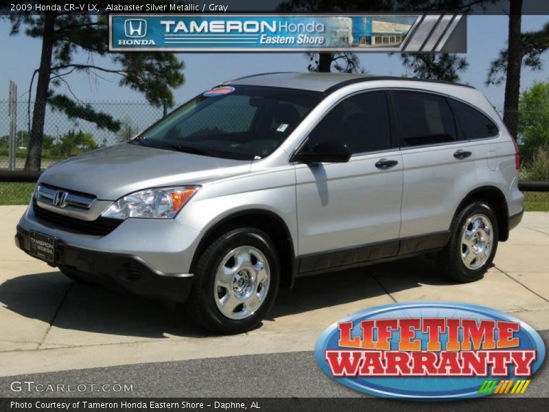 Alabaster Silver Metallic / Gray 2009 Honda CR-V LX