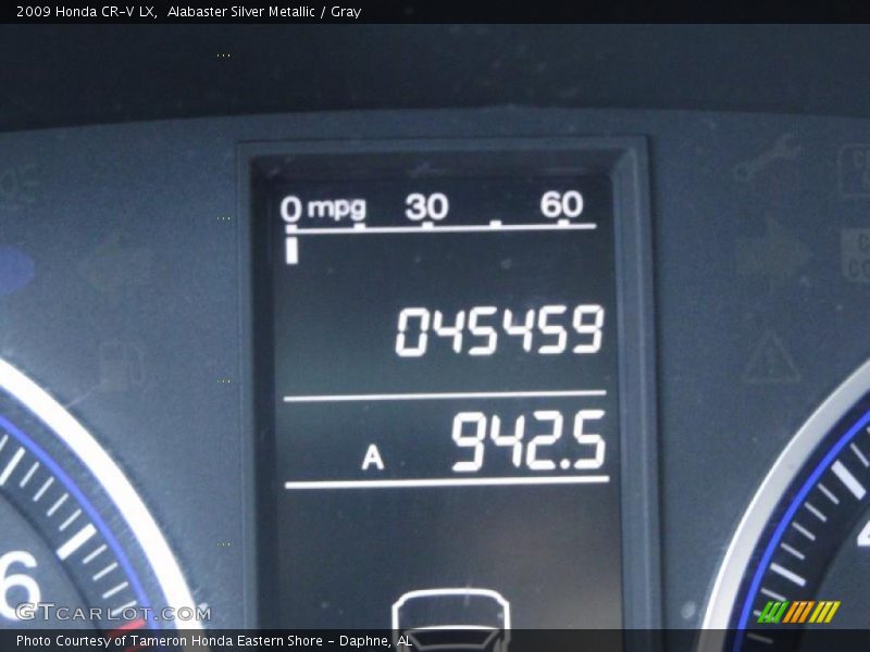 Alabaster Silver Metallic / Gray 2009 Honda CR-V LX