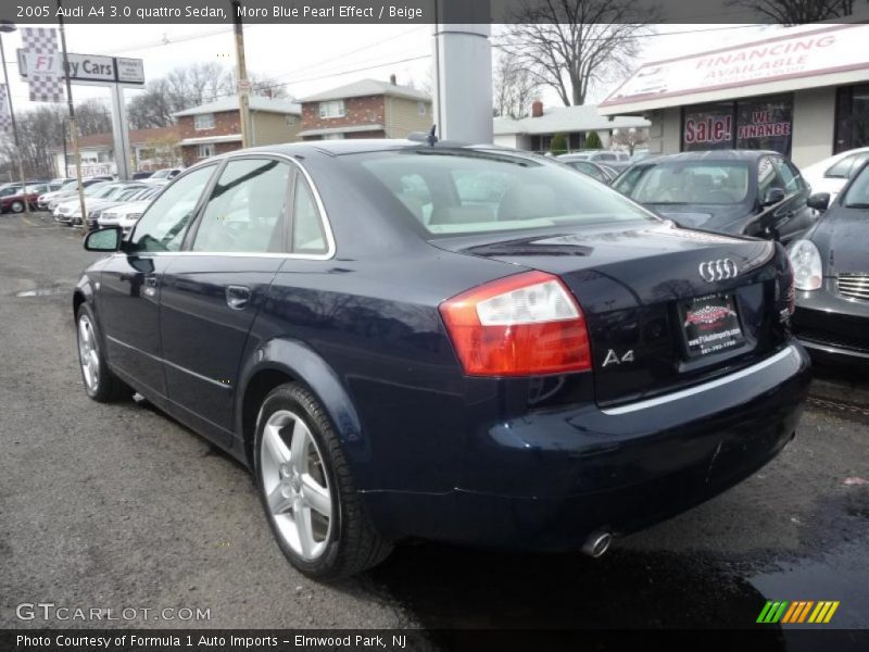 Moro Blue Pearl Effect / Beige 2005 Audi A4 3.0 quattro Sedan
