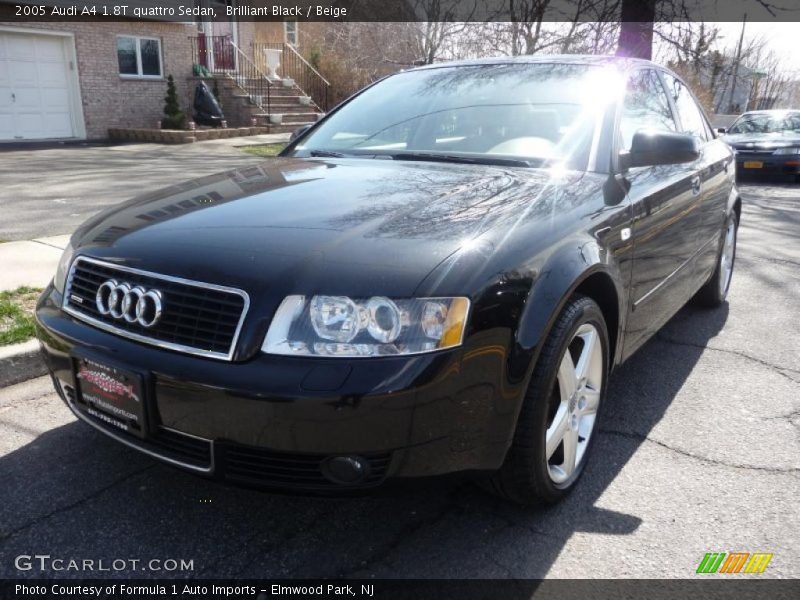 Brilliant Black / Beige 2005 Audi A4 1.8T quattro Sedan