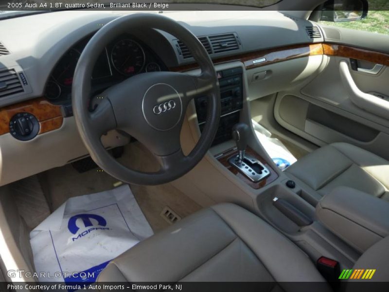 Brilliant Black / Beige 2005 Audi A4 1.8T quattro Sedan
