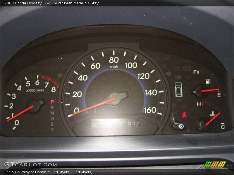 Silver Pearl Metallic / Gray 2008 Honda Odyssey EX-L