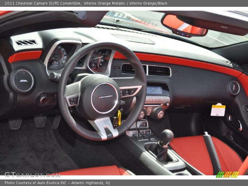 Inferno Orange Metallic / Inferno Orange/Black 2011 Chevrolet Camaro SS/RS Convertible
