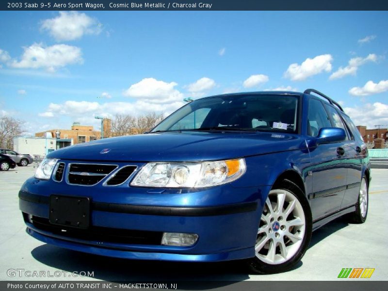 Cosmic Blue Metallic / Charcoal Gray 2003 Saab 9-5 Aero Sport Wagon